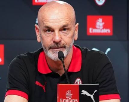 Stefano Pioli during press conference.